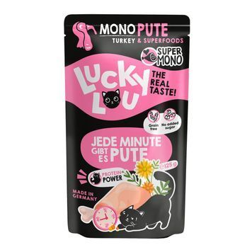 Натуральний вологий корм для котів Lucky Lou SuperMono з Індичкою 125 г 48307 фото