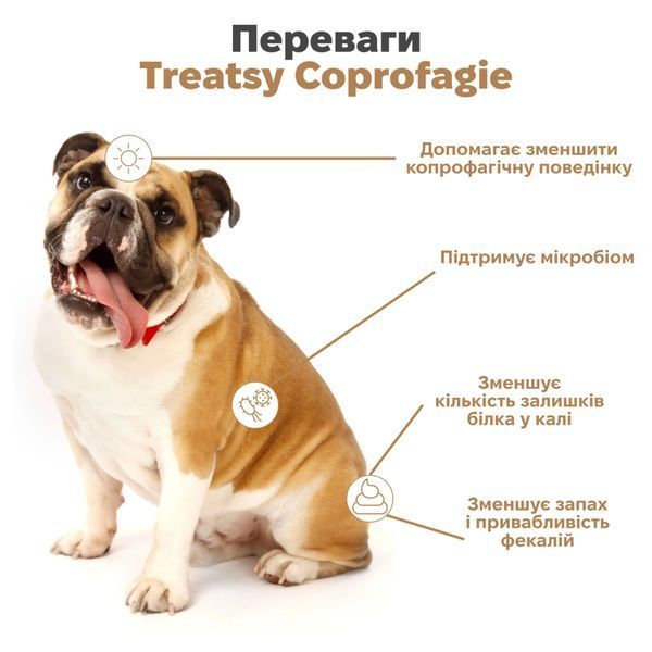 Функціональні ласощі для собак проти копрофагії Treatsy Anti Coprophagia 60 шт./180 г 48906 фото