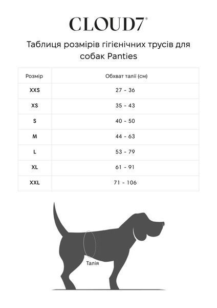Гігієнічні труси для собак Cloud7 Panties Рожевий XXL 46157 фото