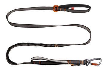 Регульований повідець для собак Touring bungee adjustable Non-stop dogwear Чорний/Сірий S 50 см/13 мм 41387 фото