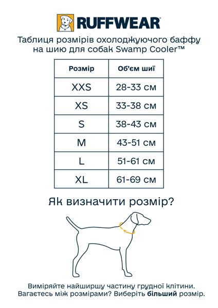 Охолоджуючий бафф на шию собаці Ruffwear Swamp Cooler™ XXS Бірюзово-фіолетовий 30509 фото