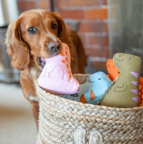 М'яка іграшка для собак Beco Pets Малюк Плезіозавр Блакитний S 42147 фото