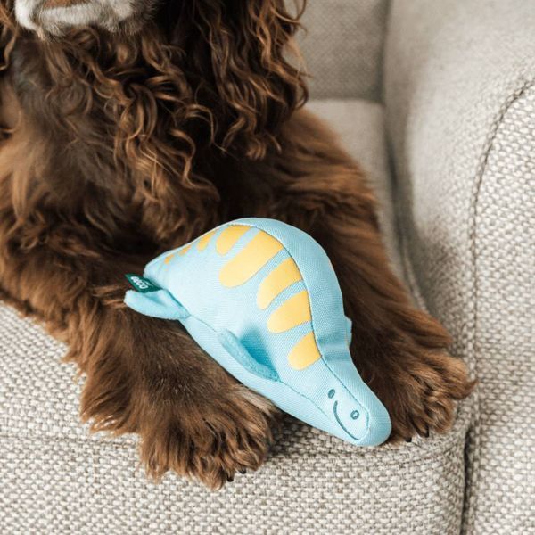 М'яка іграшка для собак Beco Pets Малюк Плезіозавр Блакитний S 42147 фото