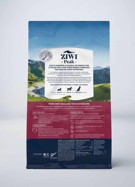 Повнораціонний сухий корм для собак Ziwi Peak Air Dried Оленина 2,5 кг 42199 фото