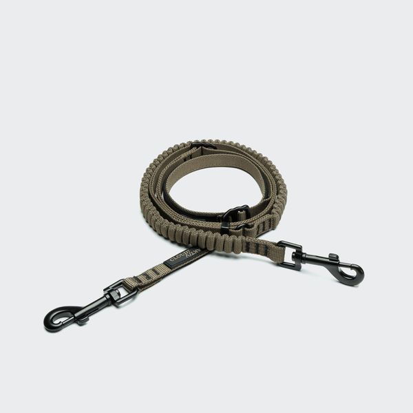 Повідець з амортизацією для собак Cloud7 L-2-Jogging-Leash AKTIV Оливковий 250 см / 1,5 см S 46244 фото