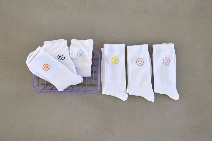 Шкарпетки для власників собак Palopa Tennis Socks Logo Помаранчевий/Блакитний/Сірий 3 пари 35-40 45555 фото