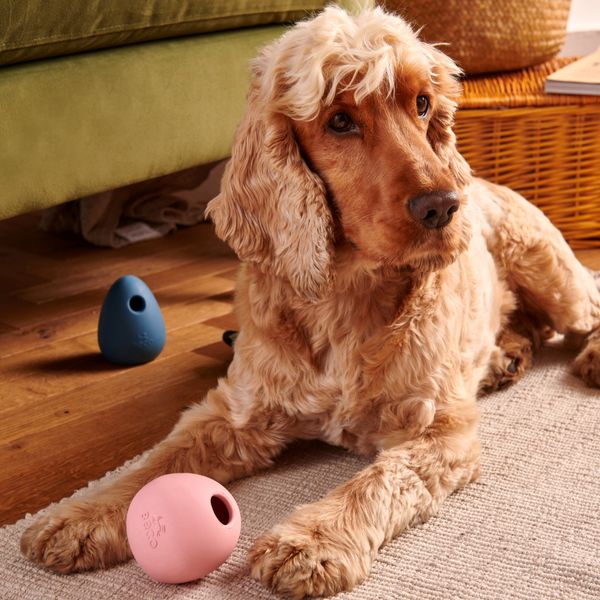 Іграшка м'ячик з отвором для ласощів для собак Beco Pets Wobble Ball Рожевий 31360 фото