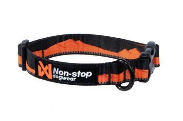 Нашийник для собак Trail quest collar Non-stop dogwear Чорний з помаранчевим S 40468 фото