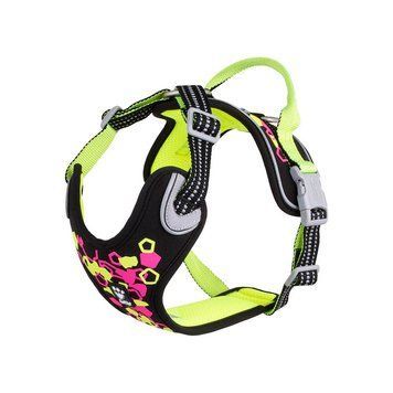 Шлейка пом'якшена для собак Hurtta Weekend Warrior Neon Harness II ECO Лакрична 40-50 45358 фото
