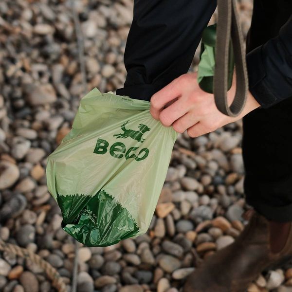 Одноразові пакетики для прибирання за собаками Beco Pets з ароматом м'яти 60 шт (4 рулона по 15 шт) 31317 фото