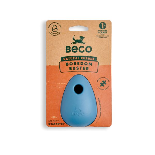 Игрушка с отверстием для вкусняшек для собак Beco Pets Boredom Buster Голубой 31362 фото