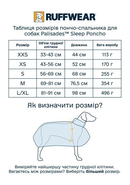 Пончо-спальник для собак Ruffwear Palisades&trade; Sleep Poncho S Червона смородина 47139 фото