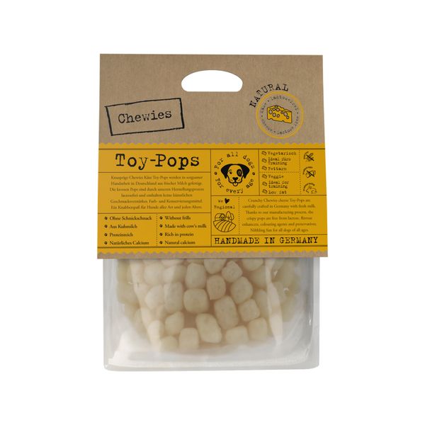 Сирні кульки для собак хрусткі сушені Chewies Toy-Pops Käse Natural 30 г 28445 фото