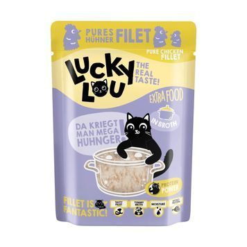 Натуральний вологий корм для котів Lucky Lou Extra Food з Курячим Філе в Бульйоні 70 г 48266 фото