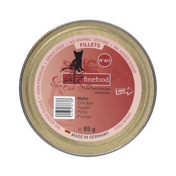 Натуральний вологий корм для котів Catz Finefood Fillets No.403 з Куркою 85 г 48199 фото