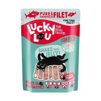 Натуральний вологий корм для котів Lucky Lou Extra Food з Філе Тунця в Желе 70 г 48268 фото