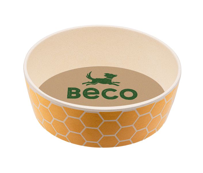 Бамбуковая миска для собак Beco Pets Желтый S 31322 фото