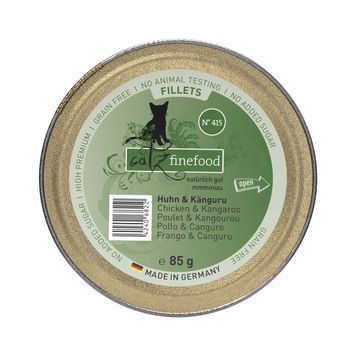 Натуральний вологий корм для котів Catz Finefood Fillets No.415 з Куркою та Кенгуру 85 г 48202 фото