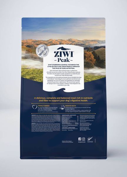 Повнораціонний сухий корм для собак Ziwi Peak Steam Dried Курка з садовими фруктами 1,5 кг 42156 фото
