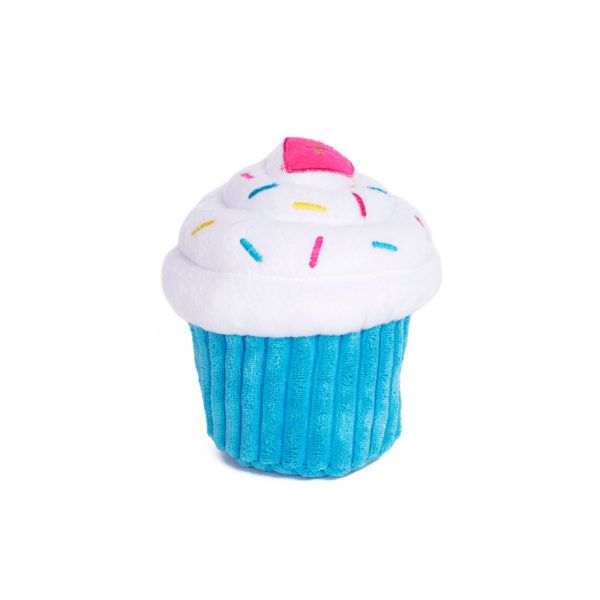 М'яка іграшка для собак кекс ZippyPaws Cupcake Blue з пищалкою 28467 фото