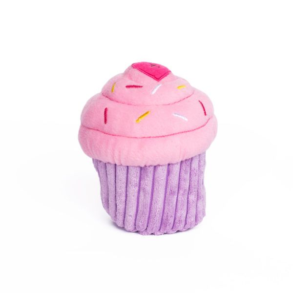 М'яка іграшка для собак кекс ZippyPaws Cupcake Pink з пищалкою 28468 фото