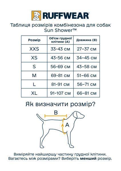 Комбінезон для собак Ruffwear Sun Shower&trade; Coverall M Синьо-оливковий 47145 фото