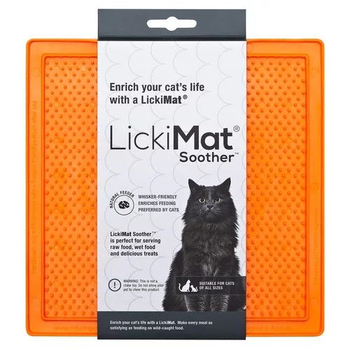 Лизательный коврик антистресс для котов LickiMat Soother Orange Cat, мягкая основа 27779 фото