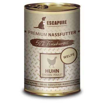 Повнораціонний вологий корм для цуценят Escapure Welpen-Menu Курка 400 г 49600 фото