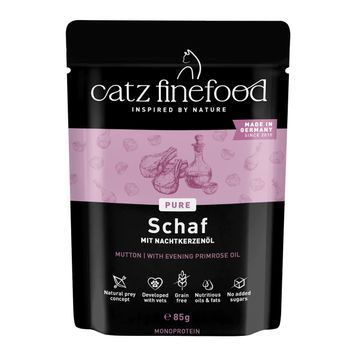 Натуральний вологий корм для котів Catz Finefood PURE з Бараниною 85 г 48206 фото