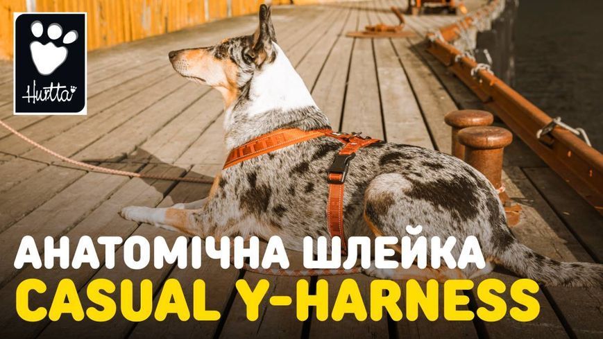 Анатомическая шлейка для собак Hurtta Casual Y-harness 70-80 Коричневый 31651 фото