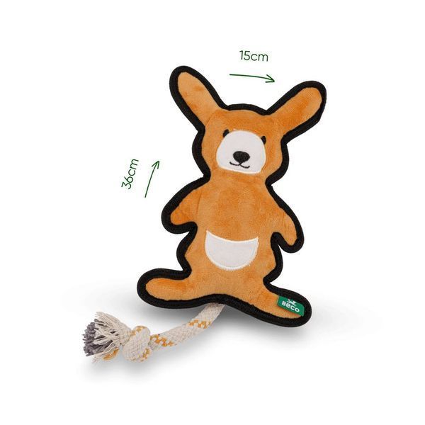М'яка іграшка для собак з канатиком Beco Pets Кенгуру 40241 фото