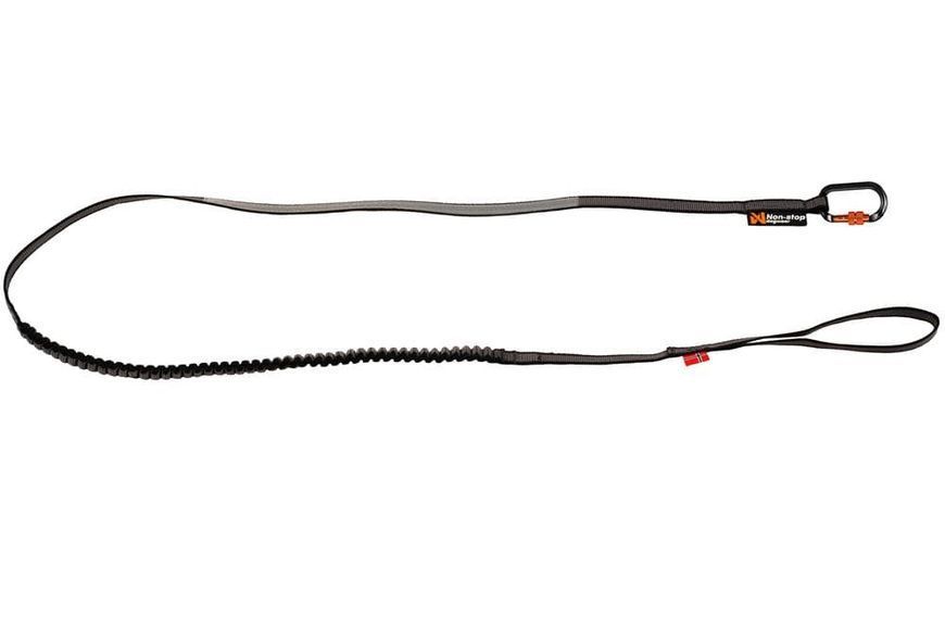 Повідець для собак Touring bungee leash Non-stop dogwear Чорний/Сірий 1,2 м/13 мм 41403 фото