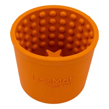 Миска повільного годування собак LickiMat Yoggie Pot Orange 30341 фото