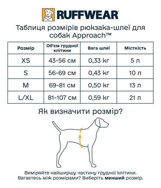 Шлейка-рюкзак для собаки Ruffwear Approach&trade; S Оранжевый 30974 фото