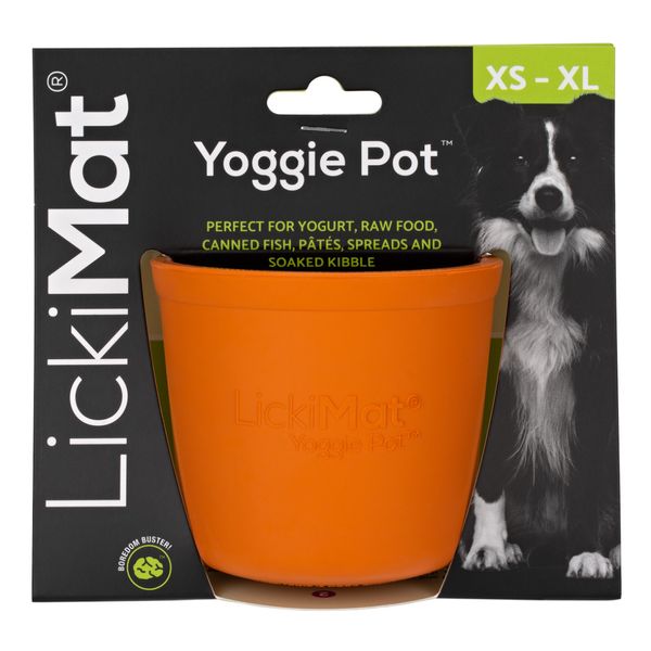 Миска повільного годування собак LickiMat Yoggie Pot Orange 30341 фото