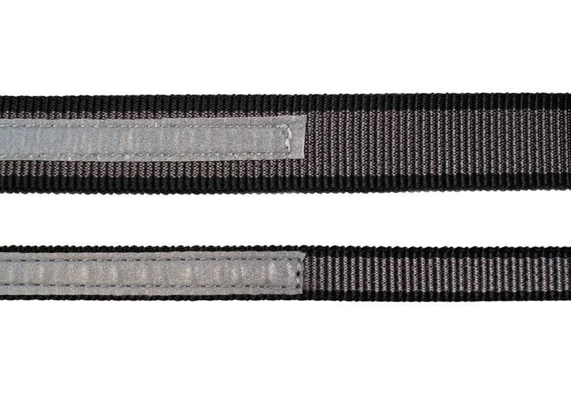 Повідець для собак Touring bungee leash Non-stop dogwear Чорний/Сірий 1,2 м/23 мм 41404 фото