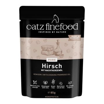 Натуральний вологий корм для котів Catz Finefood PURE з Олениною 85 г 48210 фото