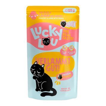 Натуральний вологий корм для котів Lucky Lou Lifestage Adult з Птицею та Ягням 125 г 48281 фото