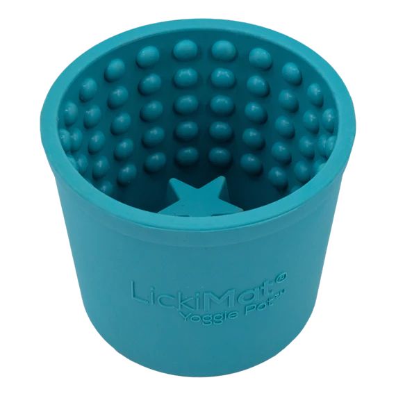 Миска медленного кормления собак LickiMat Yoggie Pot Turquoise 30344 фото