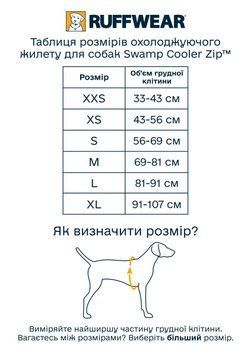 Охолоджуючий жилет для собак Ruffwear Swamp Cooler Zip&trade; XL Блакитний 41784 фото