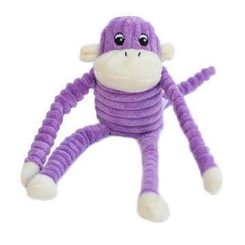 М'яка іграшка для собак мавпочка ZippyPaws Spencer Crinkle Monkey Purple Small з пищалкою 28510 фото