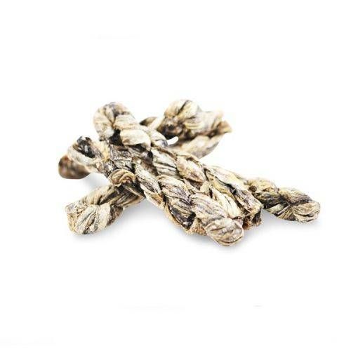 Натуральные лакомства для собак из 100% Кожи Белой Рыбы Fish4Dogs Sea Jerky Рыбные косички 500 г 43863 фото