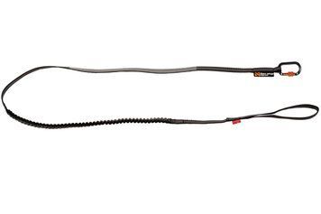 Повідець для собак Touring bungee leash Non-stop dogwear Чорний з сірим 2 м/13 мм 48650 фото