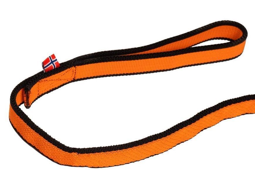 Повідець для собак Bungee leash Non-stop dogwear Чорний/Помаранчевий 2 м/23 мм 41425 фото