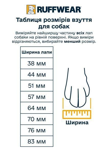 Черевики для собак Ruffwear Grip Trex&trade; 38 мм Чорний 30583 фото