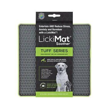 Лизальний килимок антистрес для собак LickiMat Soother Tuff Green, тверда основа 27733 фото