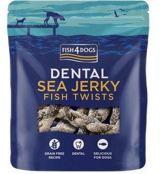 Натуральные лакомства для собак из 100% Кожи Белой Рыбы Fish4Dogs Sea Jerky Рыбные косички 100 г 32286 фото