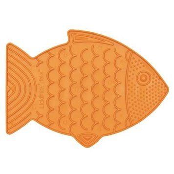 Лизальний килимок антистрес для кішок LickiMat Felix Orange у формі рибки 27799 фото