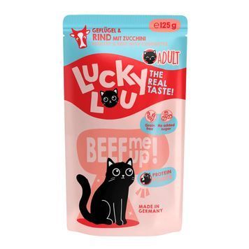 Натуральний вологий корм для котів Lucky Lou Lifestage Adult з Птицею та Яловичиною 125 г 48290 фото
