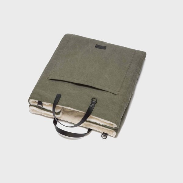 Переносний лежак для собак Cloud7 Travel Canvas Оливковий M 46137 фото